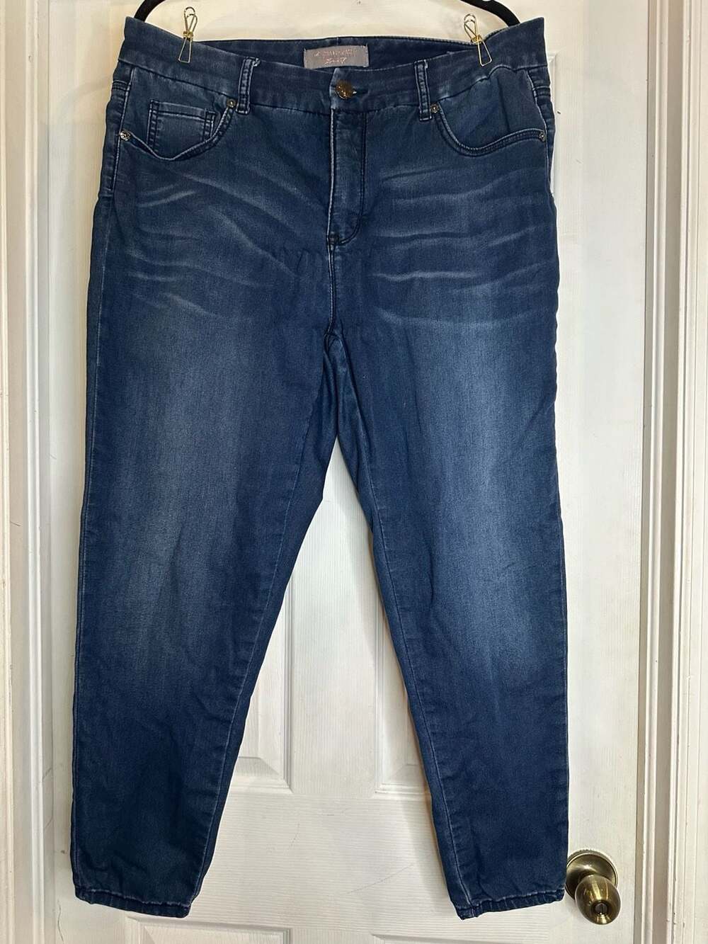 Melissa McCarthy Seven7 Blue Skinny Jeans Size 16